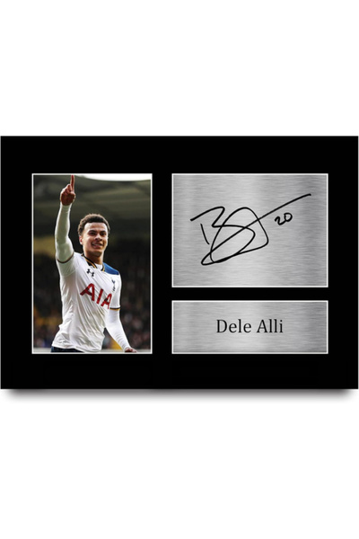 HWC Trading صورة موقعة مطبوعة بدون إطار من DELE Alli A4، هدية لعرض الصور لمحب...
