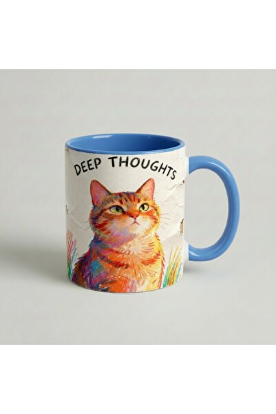 Petgifts Cana Cadou Personalizat Amuzanta Cu Mesaj Deep Thoughts - Ceramica 3...