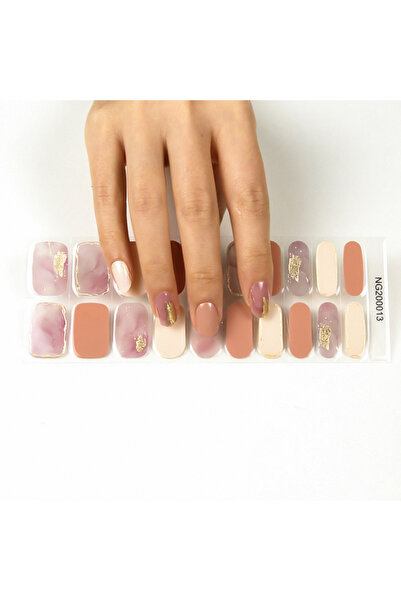 BECKIES GLAM Set 20 Benzi din gel semipermanent Beckies Glam, Stickere din ge...