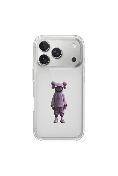 PPKin iPhone 17 Pro Max Compatible No Face 4 Design Transparent Case