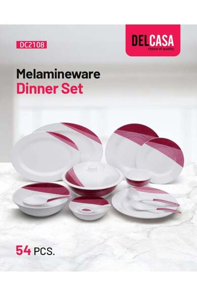 DELCASA 54 Piece Melamine Ware Dinner Set