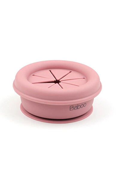 Baboo Silikon Vakumlu Bebek Çocuk Atıştırma Kabı Pembe
