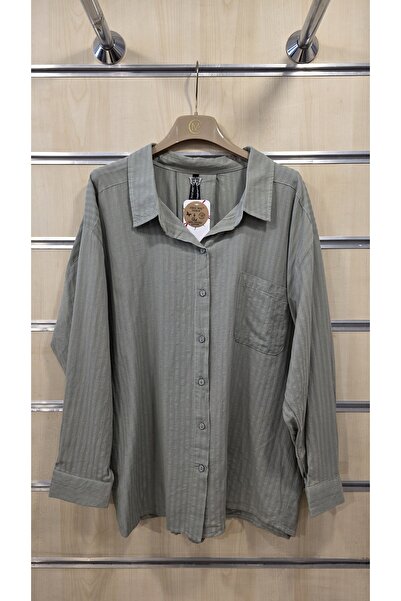 trendbysena Women's Striped Cotton Shirt 100% Organic Cotton
