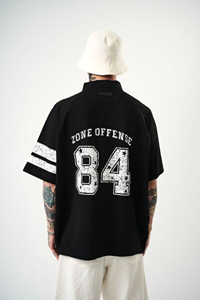 Respire 84 Zone Tricou supradimensionat negru