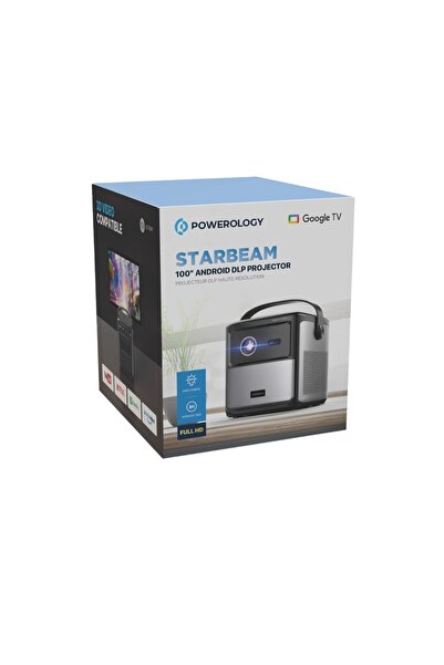 Powerology Starbeam 100" Google DLP Projector Black