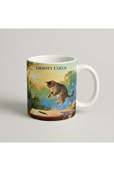 Petgifts Cana Cadou Personalizat Amuzanta Cu Mesaj Gravity Check - Ceramica 3...