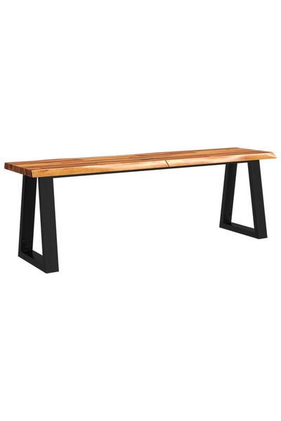 vidaxl Bancă cu margini naturale 140 cm, lemn masiv de acacia