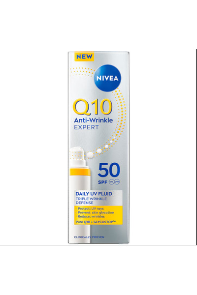 NIVEA Fluid de zi anti-rid Anti-Wrinkle Expert Q10, SPF50, 40ml