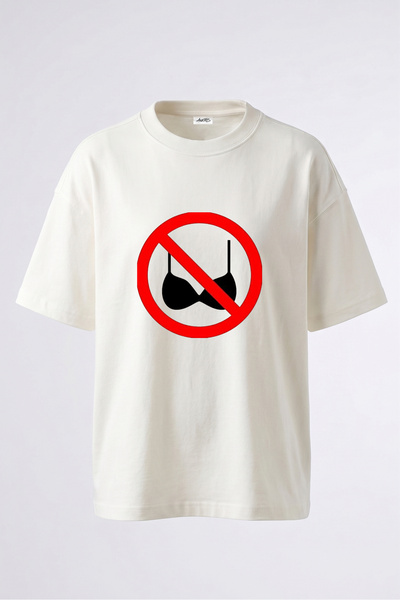 Anetos Tricou oversize alb din bumbac, cu imprimeu pe spate, fără design tip ...