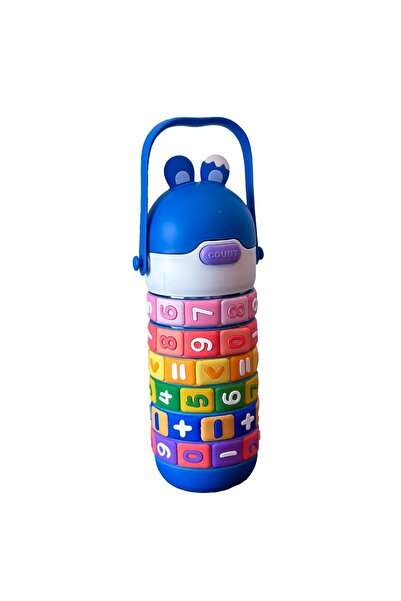 Ebazario Kids Math Learning Water Bottle 430ml BPA-Free Leak-Proof Vacuum Ins...