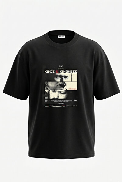Anetos Tricou oversize negru din bumbac cu imprimeu pe spate, design Kind of ...