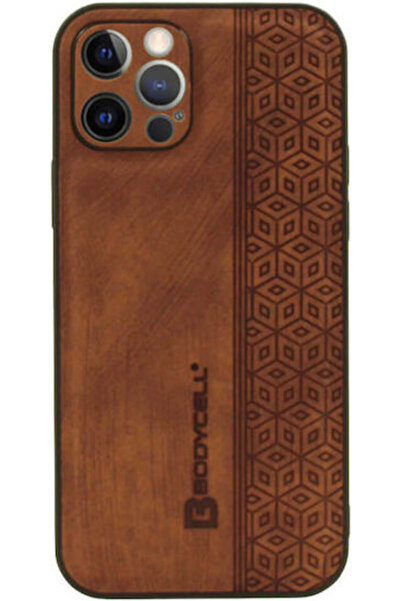 Other Δερμάτινη Πίσω Θήκη με Σχέδιο Bodycell, Καφέ (iPhone 12 Pro Max) Κωδικό...