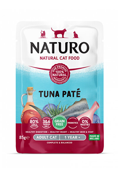 Naturo Mousse pentru pisici adulte, fără cereale, cu ton 85g