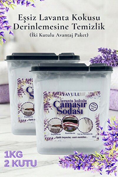 yavulu Lavanta Kokulu Çamaşır Sodası 1KGx2 İKİLİ KUTU SET (Özel Kutusunda)