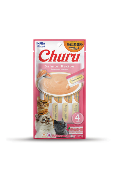 Inaba Churu Κρεμώδες Λιχουδιά Γάτας με Σολομό, 4 x 14 γρ.