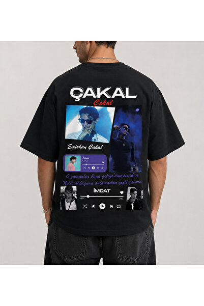 shidumanlar Unisex Bay/ ÖZEL Çakal Baskılı Pamuklu Penye T-shirt Tshirt Tişör...