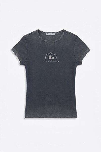 BSL Baskılı Fitilli Basic Top