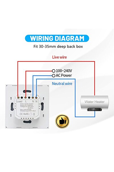 Generic Smart Touch Button Switch – WiFi & Bluetooth Smart Wall Switch, 8-Key...