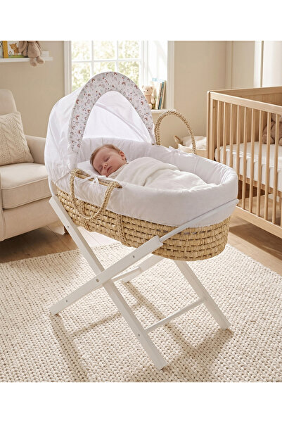 Bonfino Colors Moses Basket, Rainbow Theme, Handcrafted Natural Fibers, Soft ...