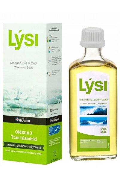 Lysi Tran Islandzki Cytrynowo Miętowy 240 Ml.