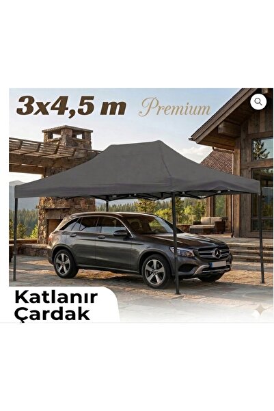 Missidea 3×4,5 Premium Makaslı Katlanır Çardak Antrasit