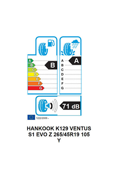 Hankook Anvelopa Vara K129 VENTUS S1 EVO Z 265/45R19 105Y