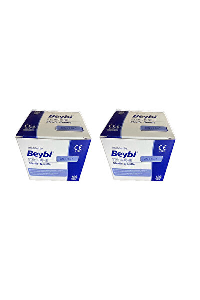 Beybi 22 G x 11/4" Steril Siyah Uç 100 Adet (2 Kutu)