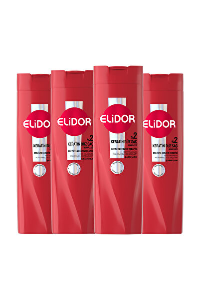 Elidor Saç Bakım Şampuanı Brezilya Keratin Terapisi 400 ml x4