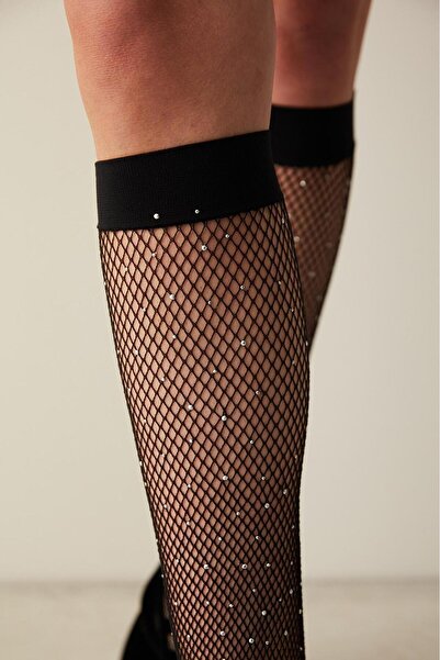 Penti Below the Knee Mesh Black Socks