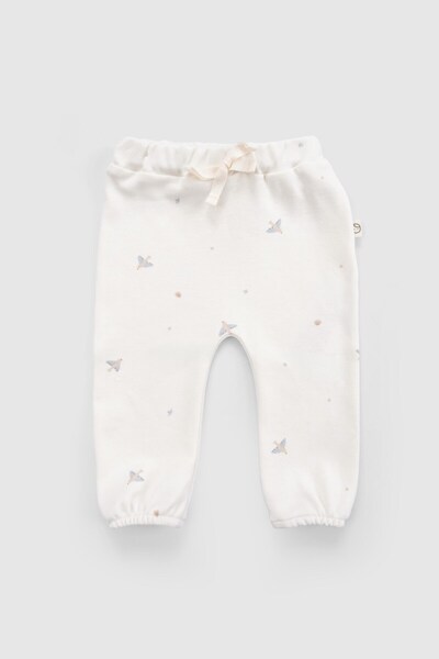 Little Gusto Organic Cotton Newborn Pants White