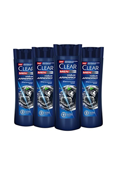 Clear Men Kepeğe Karşı Etkili Şampuan Yoğun Arındırıcı 350 ml x4