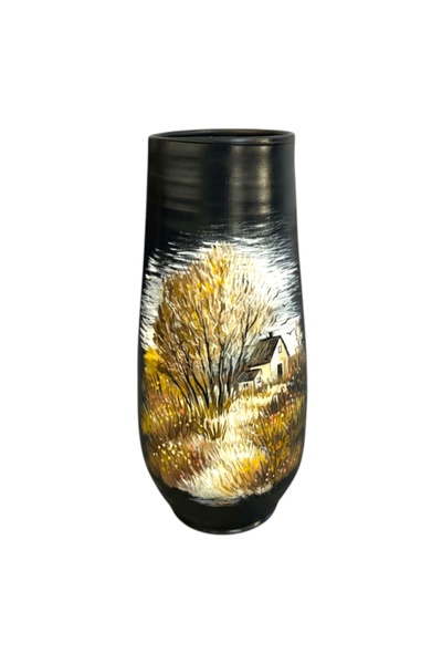 Ceramica Martinescu Vaza unicat ceramica – pictata manual, piesa decorativa m...