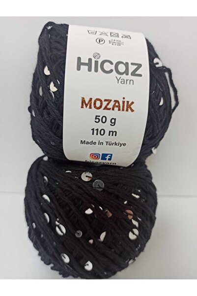HİCAZ YARN Bag String / Knitting String 100% Cotton Viscose (3+6 Sequins) 50G...