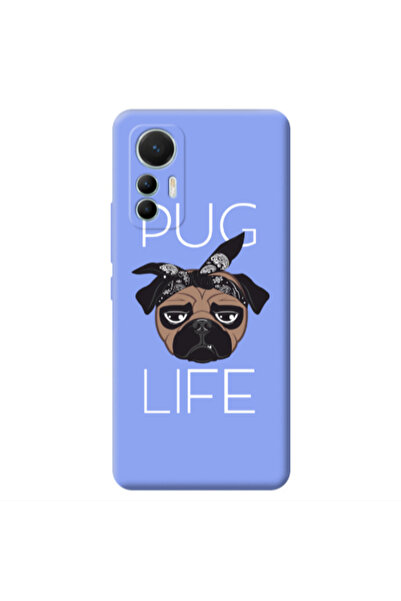 Other Xiaomi Mi 12 Lite Pug Life Light Purple Colored Silicone TPU Θήκη
