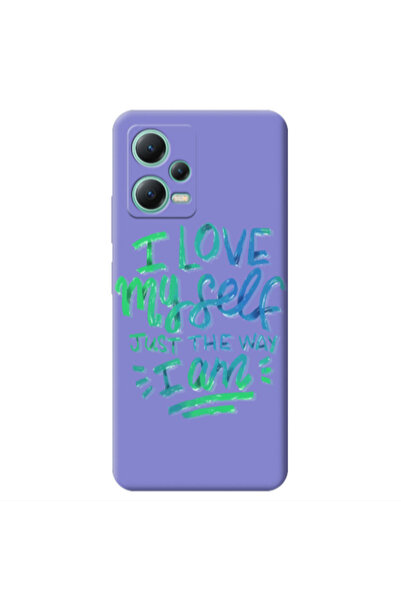 Other Xiaomi Redmi Note 12 Pro 5G I Love My self Purple Colored Silicone TPU ...