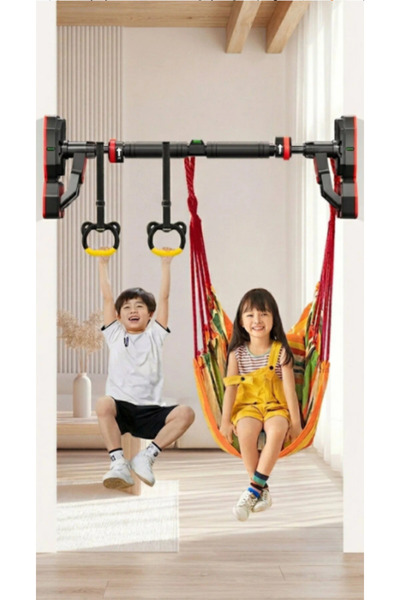 Generic Adjustable Sport Doorway Exercise Bar with Sport Rings and Swing 68cm...
