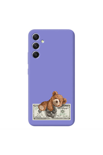 Other Samsung A25 Money Style Purple Colored Silicone TPU Θήκη