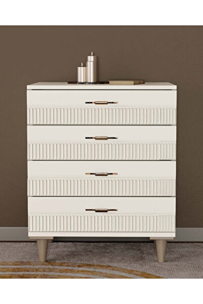 miracool Menekşe 4 Çekmeceli Şifonyer / Komple MDF / Modern Tasarım