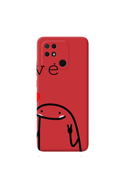 Other Xiaomi Redmi 10C Love 2 Red Colored Silicone TPU Θήκη