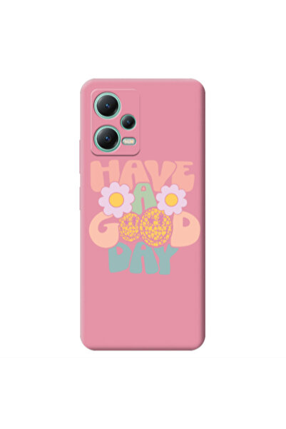 Other Xiaomi Redmi Note 12 Pro 5G Have A Good day Pink Colored Silicone TPU Θήκη