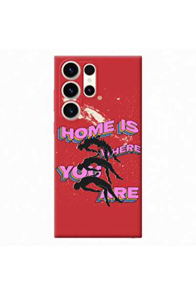Other Samsung S23 Ultra Home Is Where Red Colored Silicone TPU Θήκη