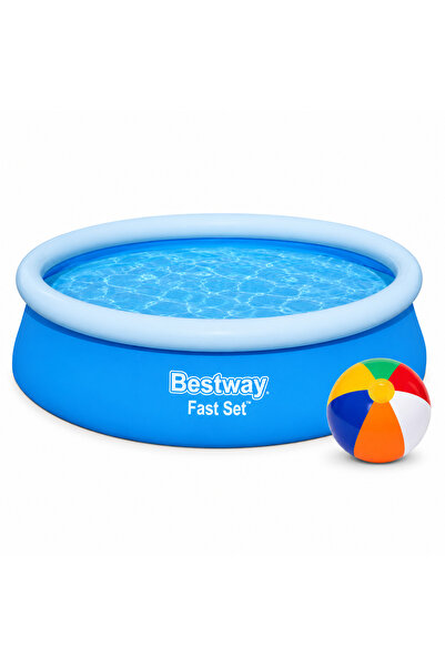 BESTWAY Piscina gonflabila rotunda Easy Set, dimensiune 244 x 66 cm, instalar...
