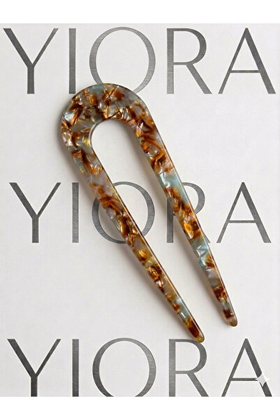 yiora Bone Luxury Acetate French Handmade U Model Bun Hairpin 13-14 cm
