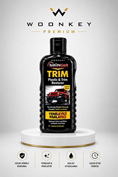 woonkey Trim Yenileyici Parlatıcı 200 ml Plastik Yenileyici Tampon Parlatıcı ...