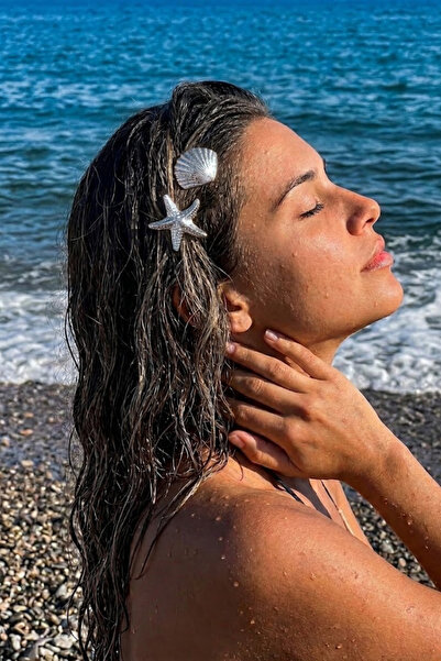 Goshıkı مجموعة مشابك فضية اللون بتصميم البحر والصيف