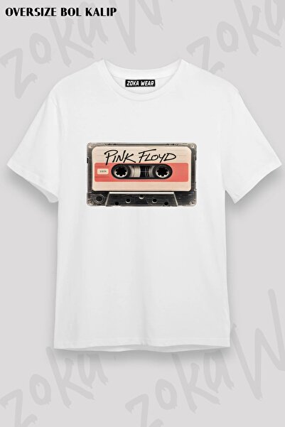 ZOKAWEAR تي شيرت مطبوع من نوع Pink Floyd v14 بمقاس فضفاض للجنسين