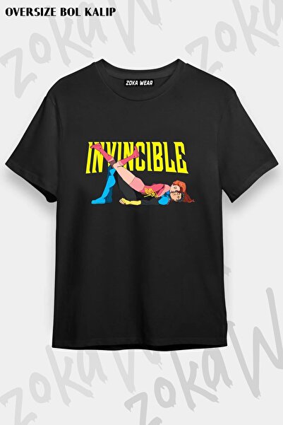 ZOKAWEAR Μπλουζάκι Unisex Loose Fit Invincible v8 με στάμπα