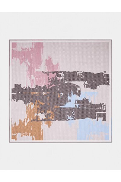 Kayra Brush Pattern Twill Scarf Stone