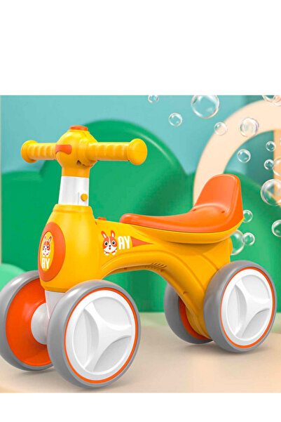 GYNOX Bicicleta fara pedale copii 1 – 3 ani cu 4 roti, lumini, muzica si balo...