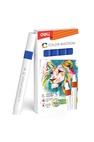 Deli Marker acrilic albastru Emotion